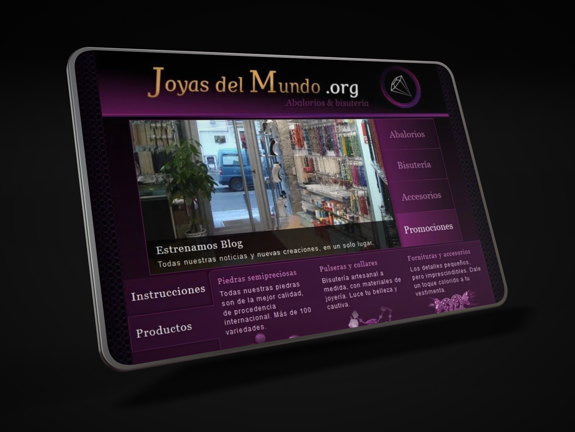 Design & development for Joyas del Mundo