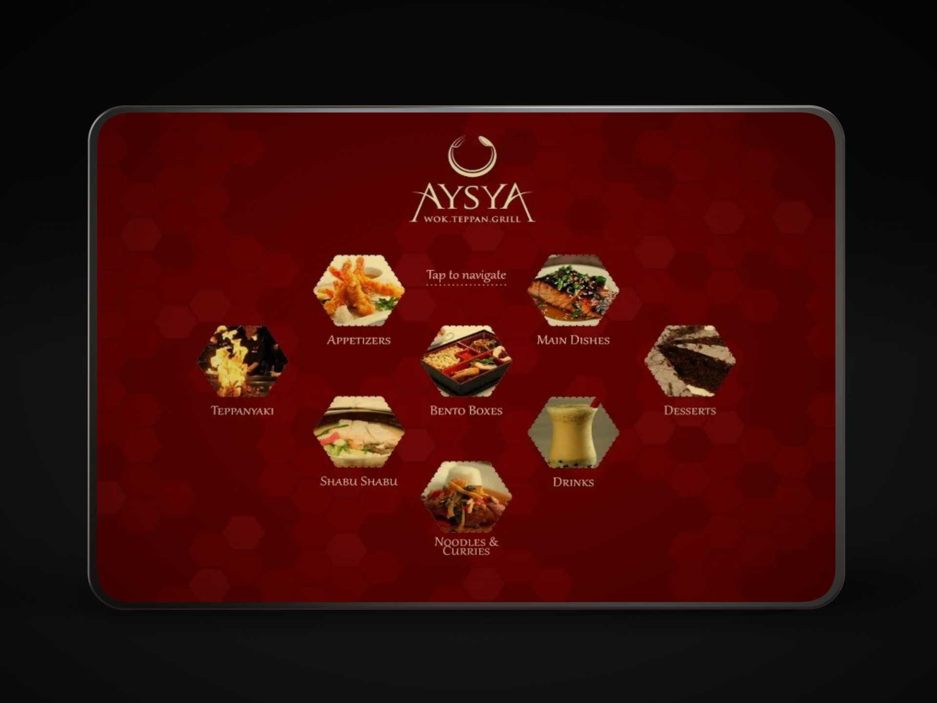Aysya Menu Design