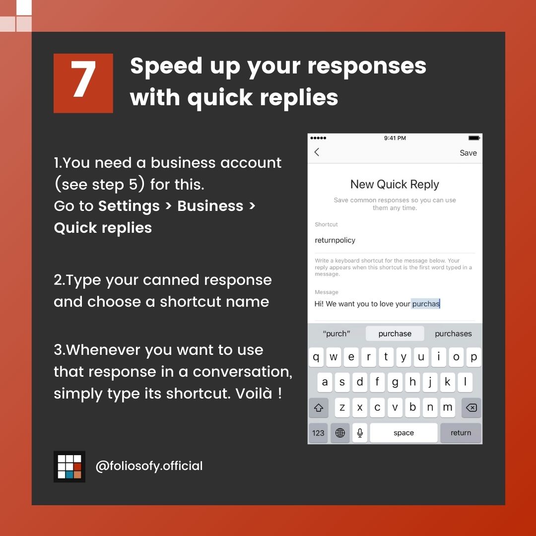 7 Instagram Hacks - 8 - Using quick replies
