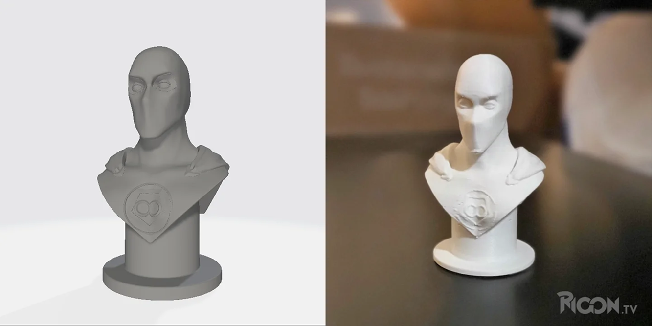 Rigon-3D sculpted bust STL to 3D printed figure