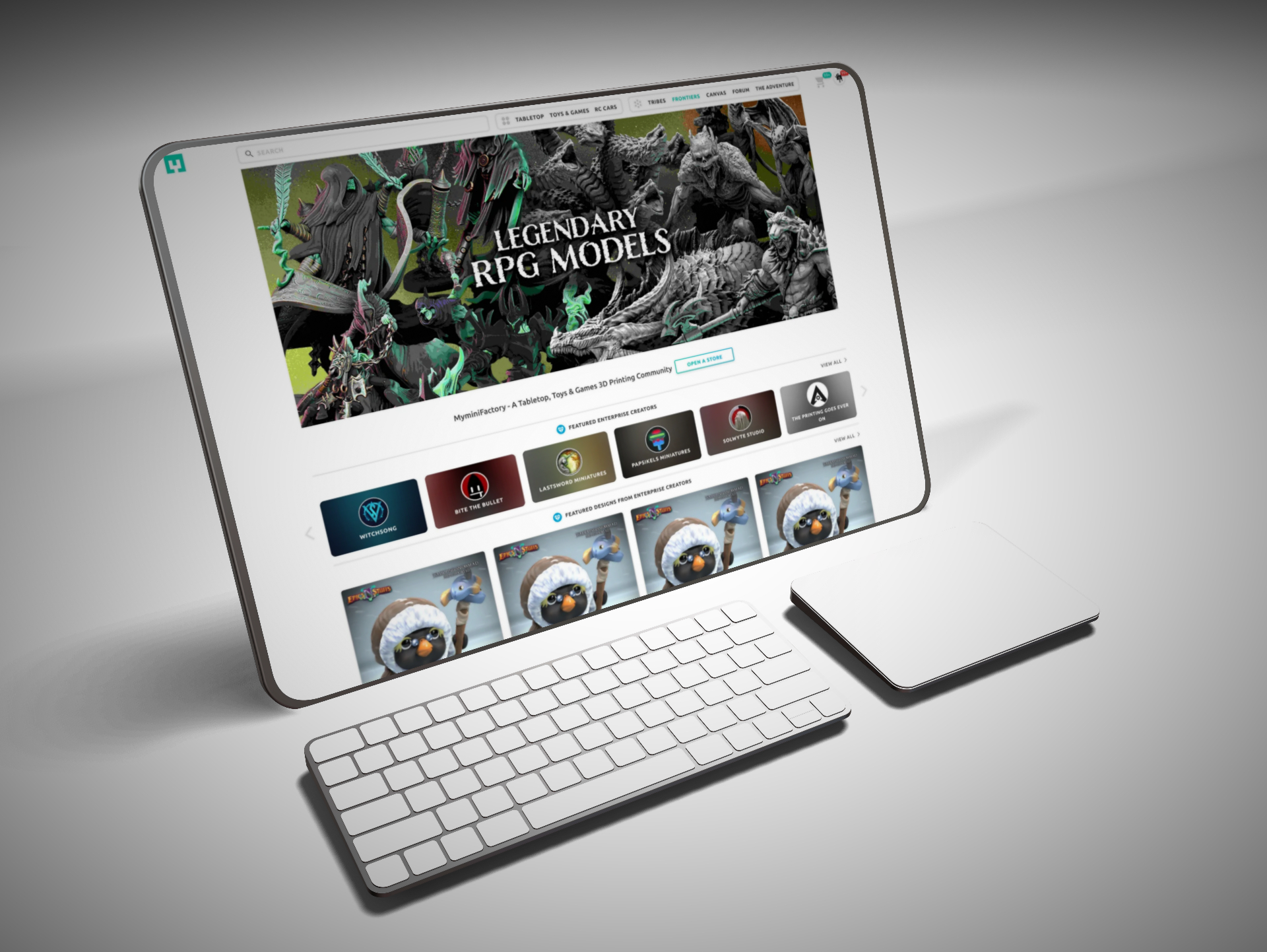 UI/UX design for MyMiniFactory