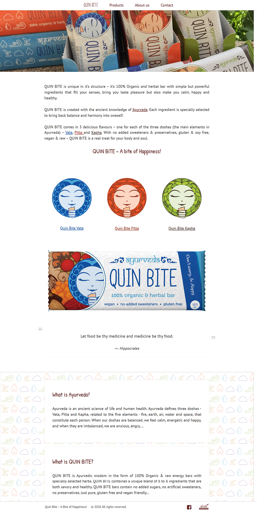 QuinBite Website Home