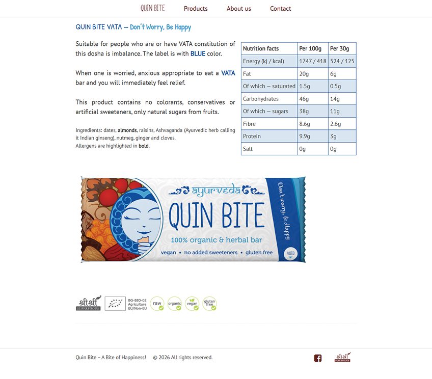 QuinBite Website Vata