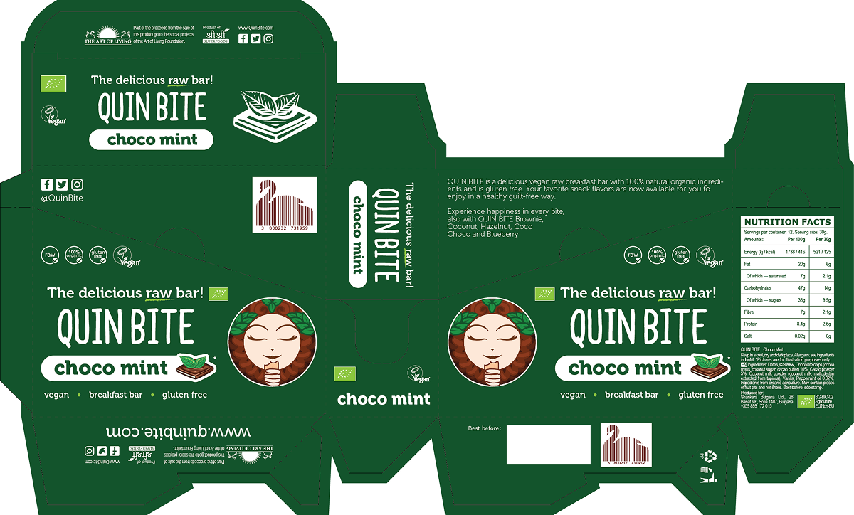Quin Bite 6Flavors Packaging ChocoMint