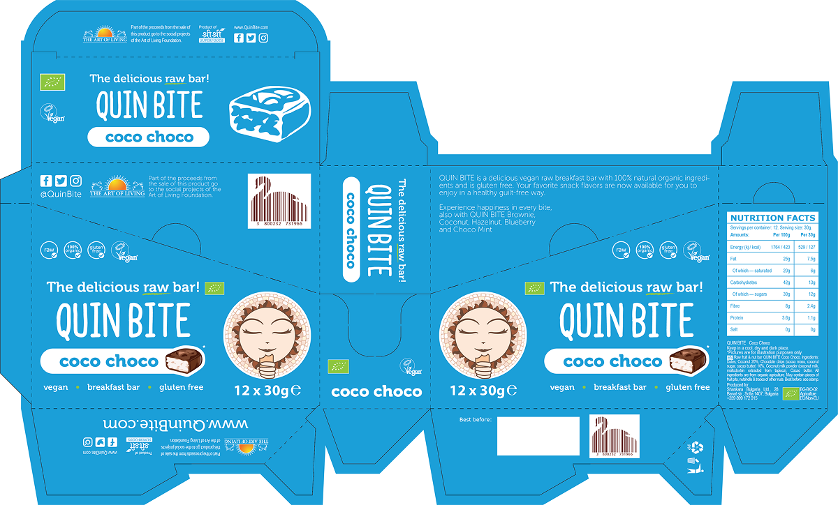 Quin Bite 6Flavors Packaging CocoChoco