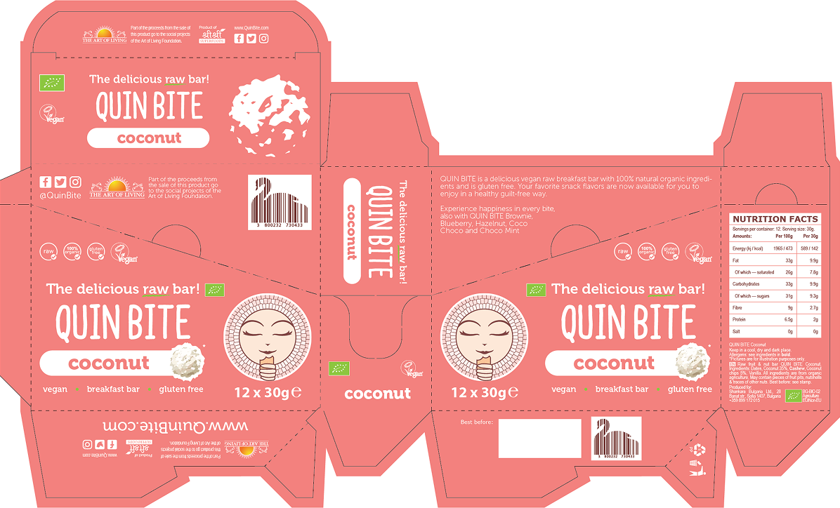 Quin Bite 6Flavors Packaging Coconut